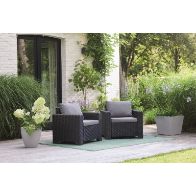 Keter zahradní křeslo California (2x) grafit